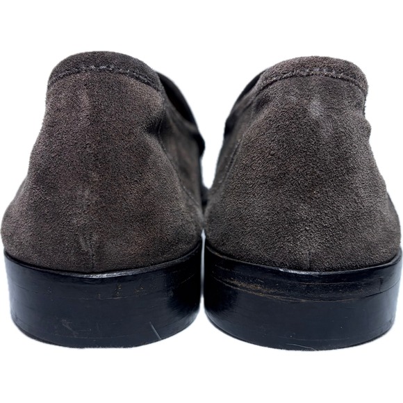 Vintage Kenneth Cole Crest Embroidered Loafers Quiet Luxury 9 Brown Suede Italy main image 11